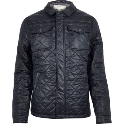 Navy Only & Sons quilted jacket